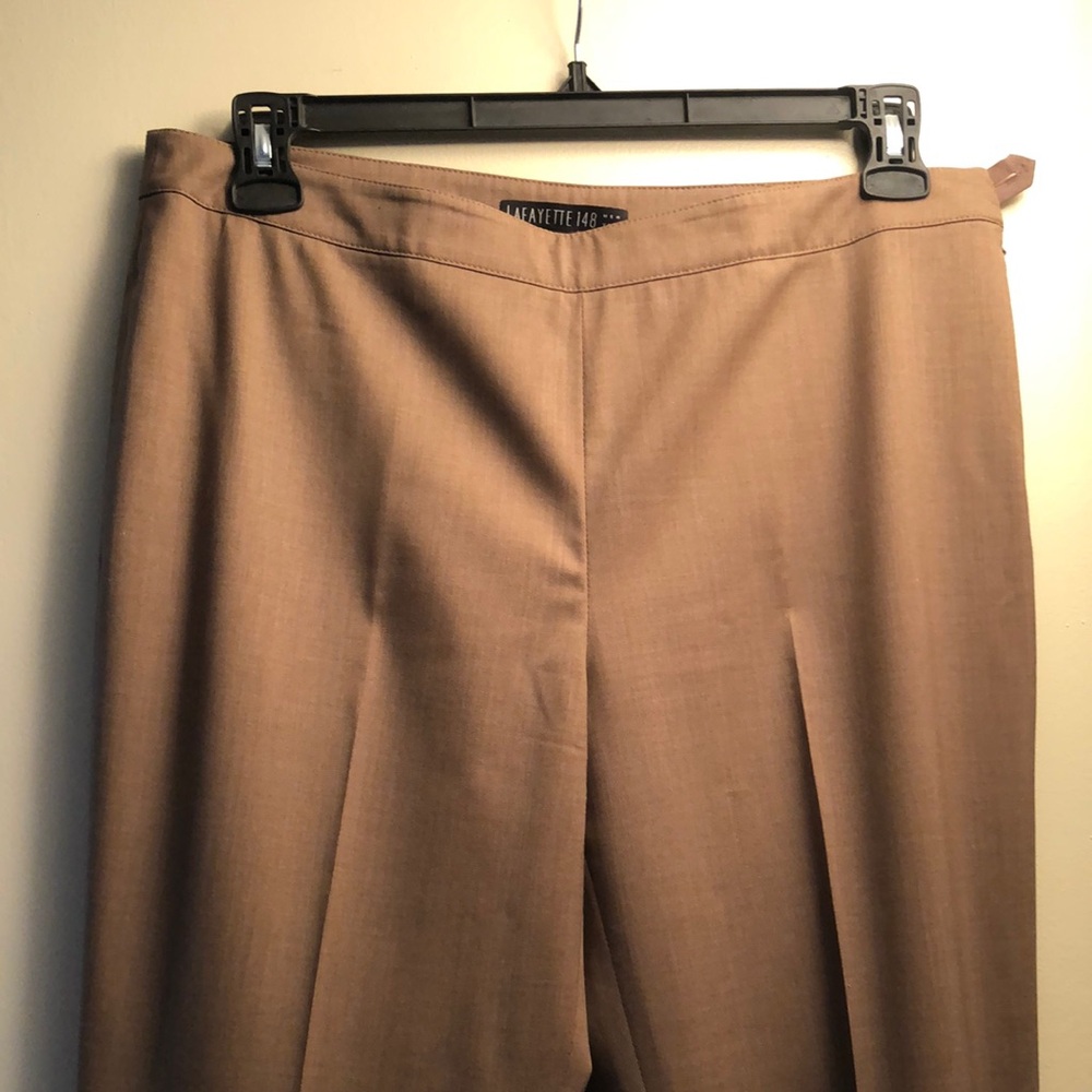 Lafayette 148 New York Tan Straight Leg Pants